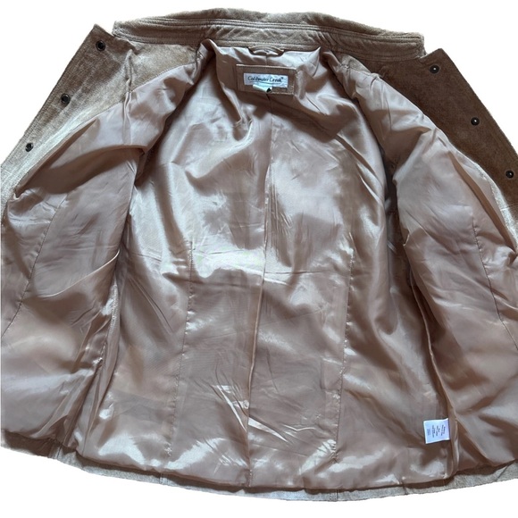 Coldwater Creek Tan Leather Jacket Womens Small Snaps Suede Equestrian Western - Picture 14 of 14